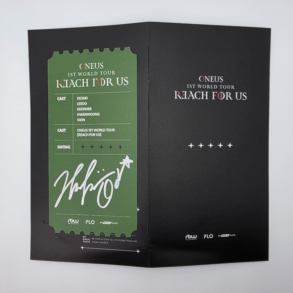 ONEUS 1st World Tour 'REACH FOR US' VIP Special Ticket MMT - Signed by KEONHEE